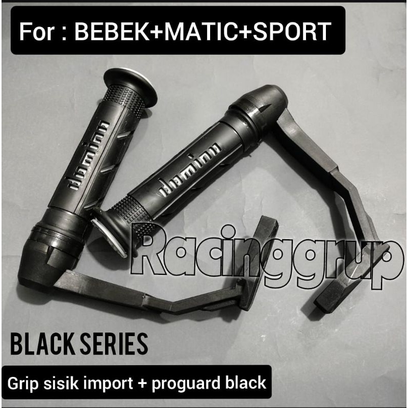 (PAKET TERMURAH) Handgrip Plus Proguard Jalu Domin0 Black Series Grip Universal Vario Nmax Beat Mio Vixion Aerox Ninja Cb 150r Satria Cb Pcx