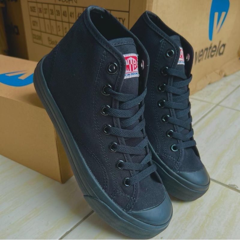 Sepatu Ventela Basic High All Black ORIGINAL