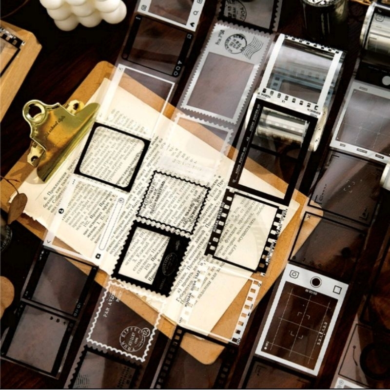 

35cm/1pc sticker kolase instagram vintage untuk scrapbook bahan PET