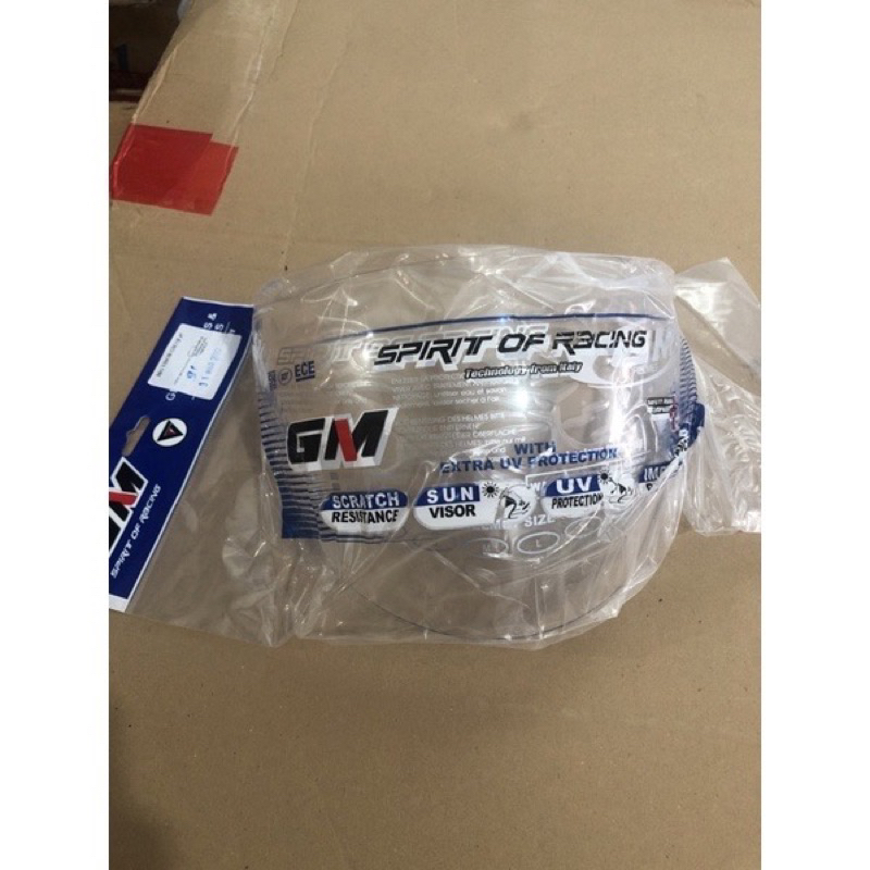 VISOR KACA HELM GM EVO EVOLUTION CLEAR PELANGI SILVER ORIGINAL VISOR GM FIGHTER LAMA