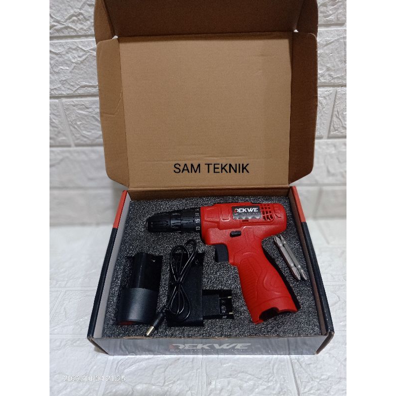 Bor Dekwe 12 volt 1 Baterai - bor cordless 10mm