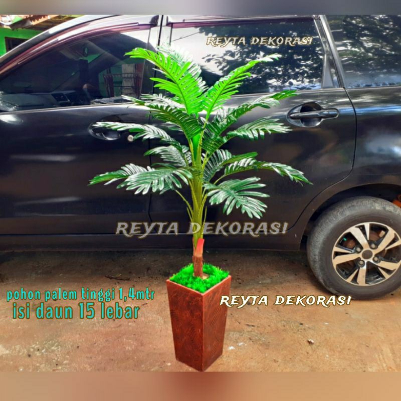 pohon palem artificial tinggi 135cm / pohon palem import /bunga hias plastik / pohon kurma
