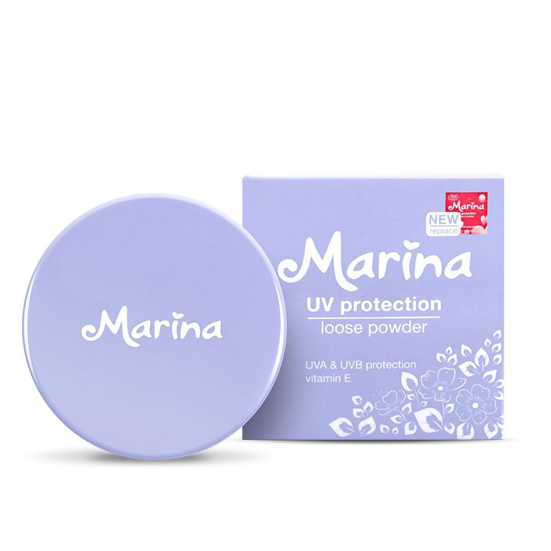 Marina Loose Powder (Bedak Tabur) kardus ungu