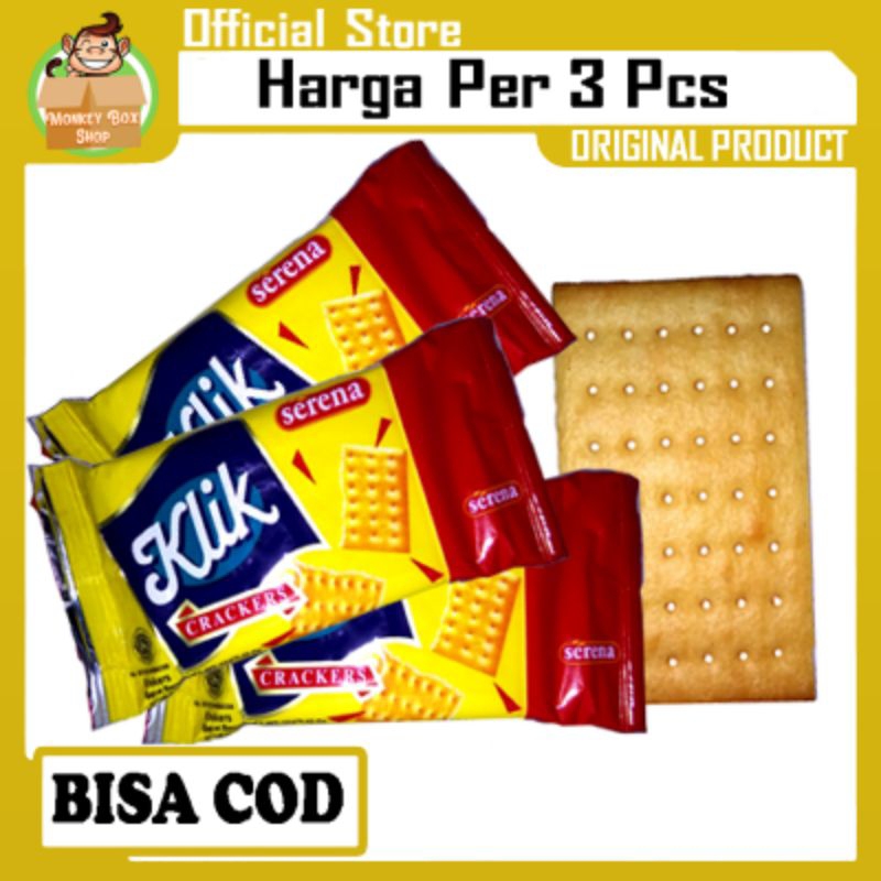 

Snack Creakers Biskuit Keju/ Harga Terjangkau Isi 3 PCS