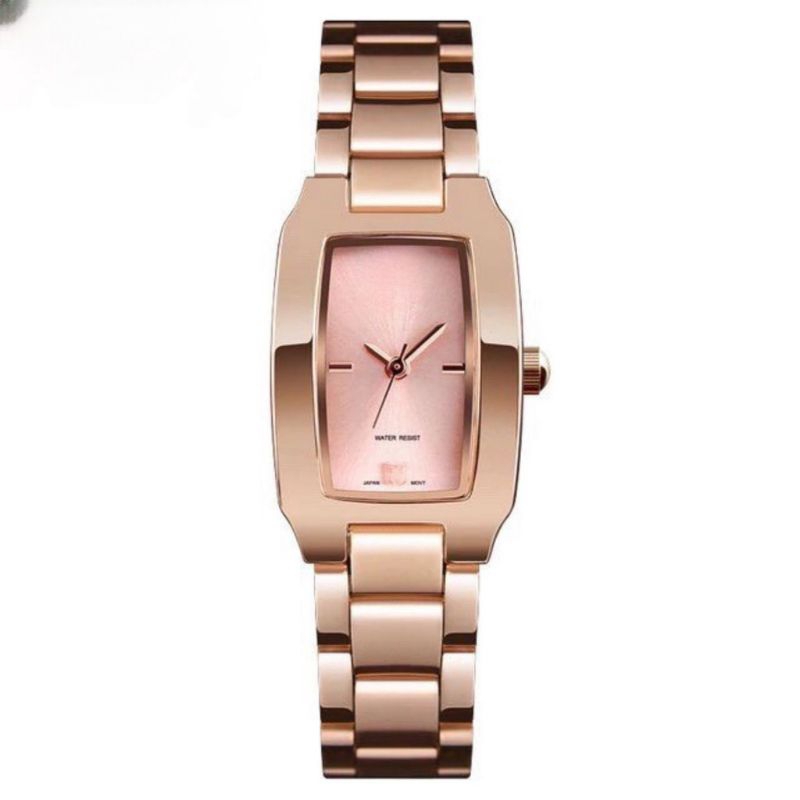 (Cod)Jam Tangan Wanita Casio Quartz Oval Strap Rantai/Stell (Dikirim Dari Jakarta)Laris