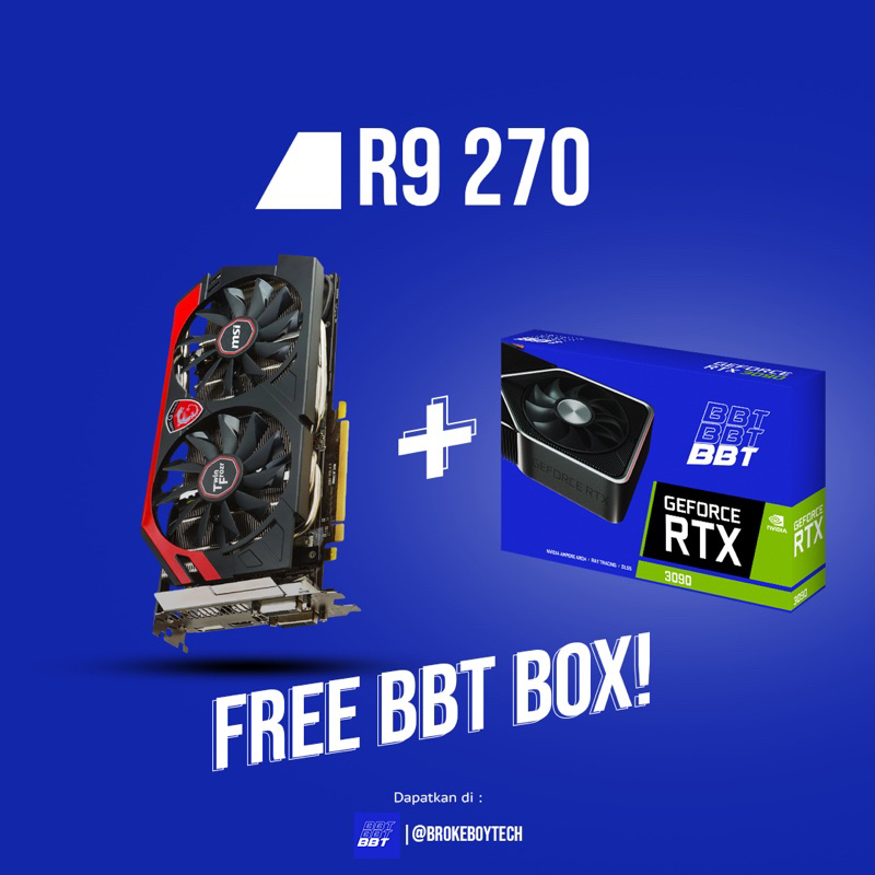 VGA MSI AMD R9 270 Gaming OC Battlefield 4 2GB (Performa diatas GTX 750 Ti, GTX 650, GTX 650 Ti, RX 
