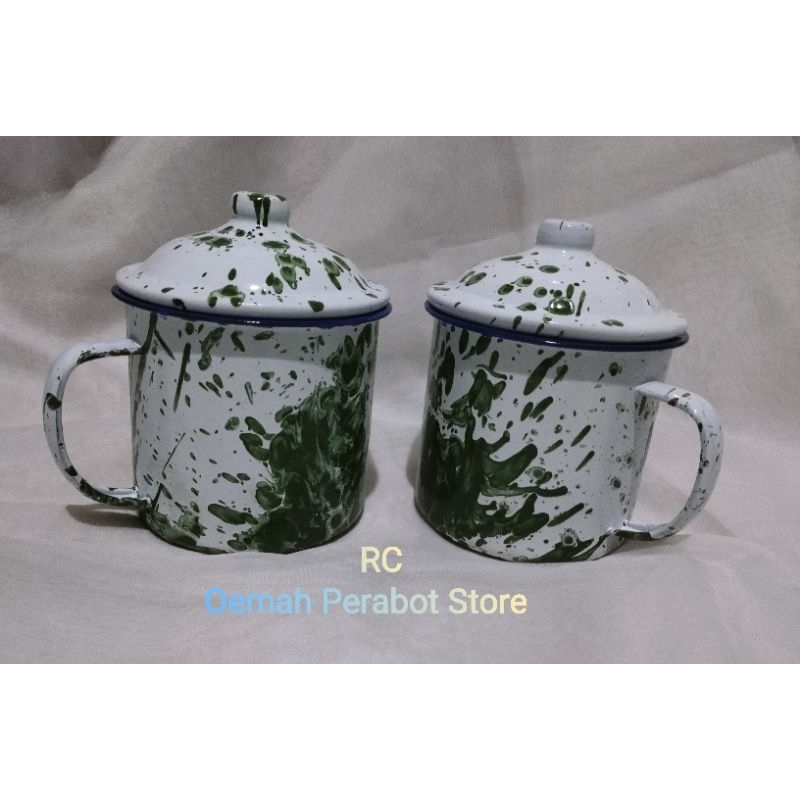 Cangkir Lurik / Gelas Lurik / Mug Lurik Jadul 10 cm