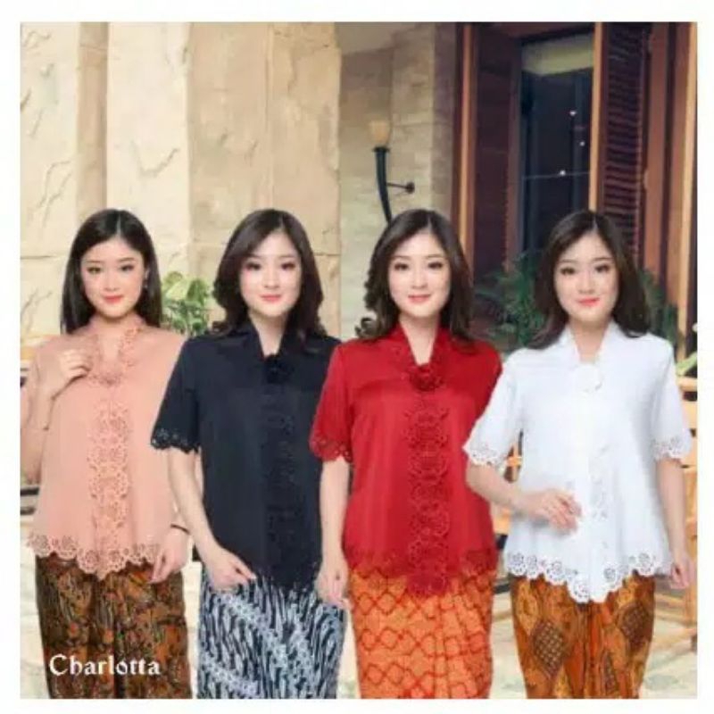 Atasan Kebaya Encim Modern Model Keysa Lengan Pendek/ Kebaya Wisuda