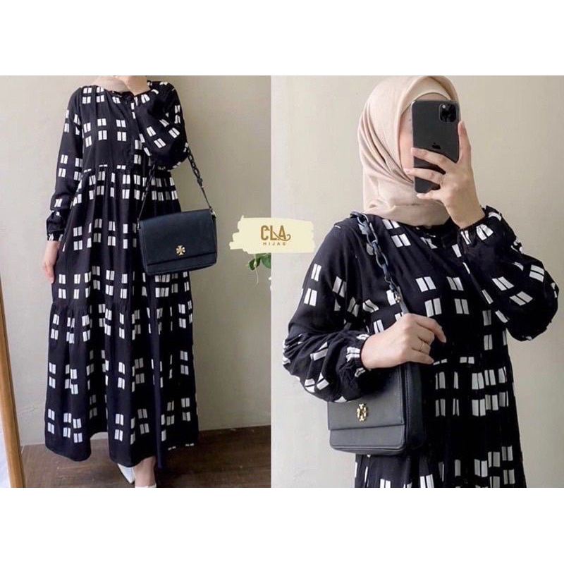 GAMIS MAXI DRESS RAYON PREMIUM LD 100 - 110 HOMEYDRESS BUSUI BAJU GAMIS SERAGAM MOTIF TERBARU V.2