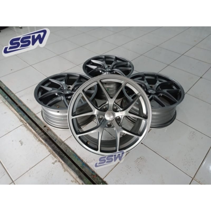 Velg Mobil Seken BBS F1 R18 pcd 5x114 grey Pelek Xpander New Brv Ertiga Odissey Grandis nissan juke
