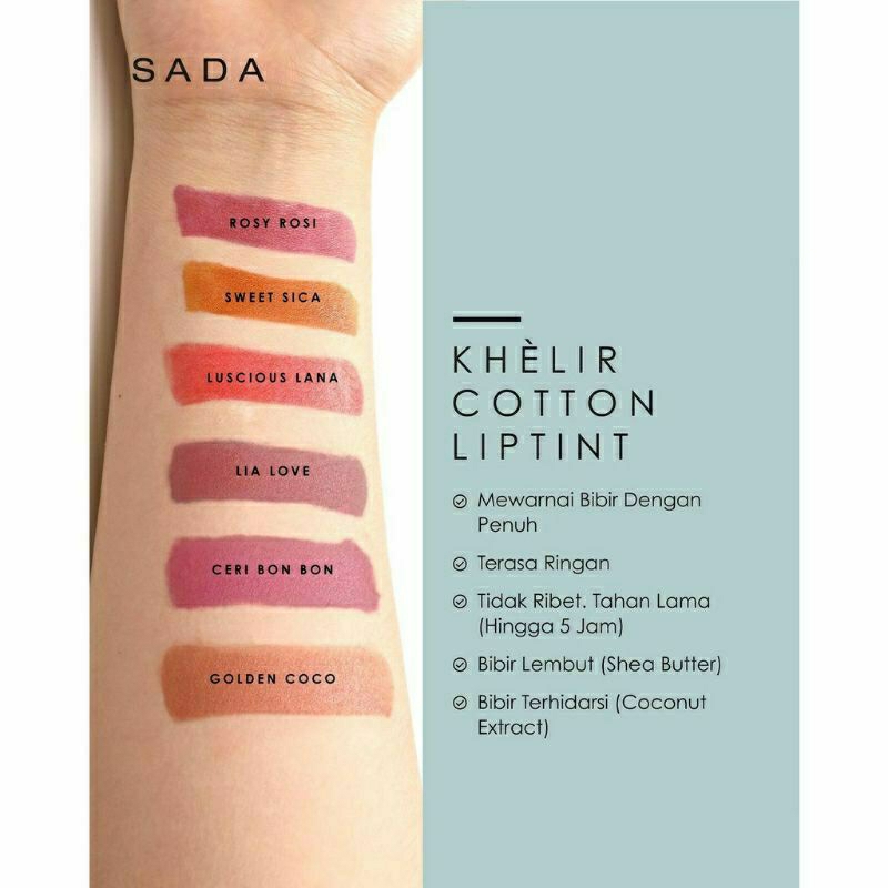 SADA By Cathy Sharon Khelir Cotton Liptint /Liptint 4gr