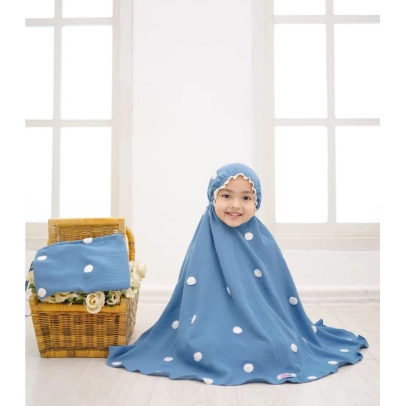 Mukena Anak Perempuan Crinkle Airflow 3-6 Tahun