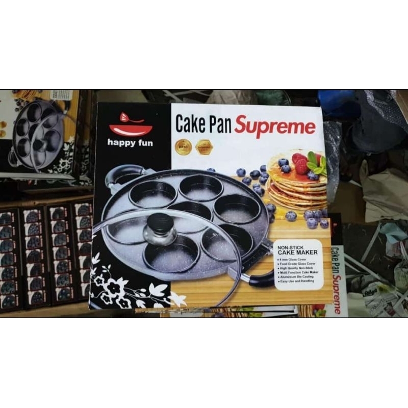 Cetakan kue lumpur happy fun/cetakan kue lumpur 7 lubang dan kue pukis 10 lubang