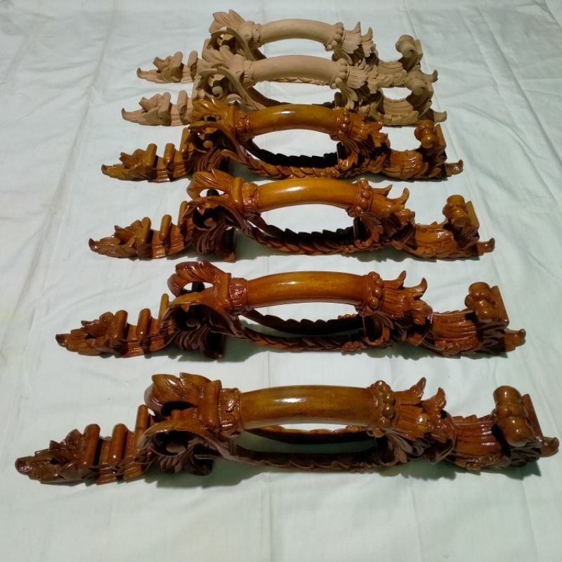 Handel pintu rumah Tarikan pintu gebyok ukir kayu gagang pintu ukir elegan