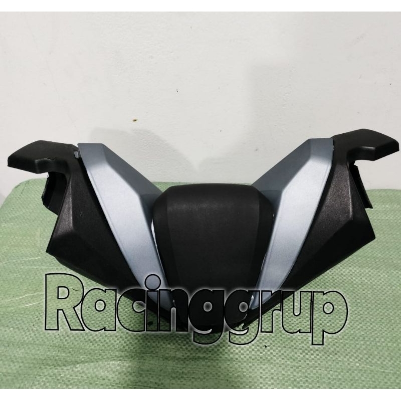 COVER TUTUP STANG PlASTIK ABS HONDA PCX 150 DAN 160 NEW PNP TINGAL PASANG _ Grey blue