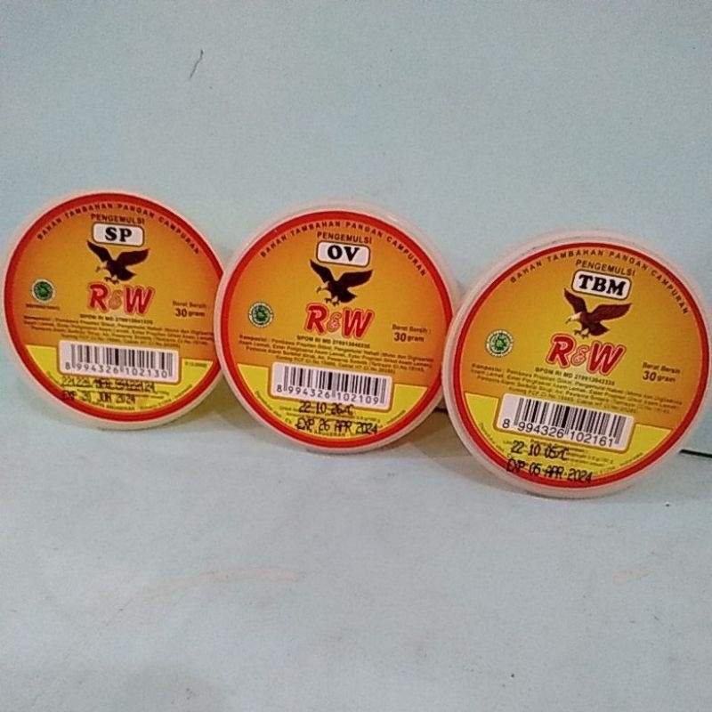 R&amp;W SP-OVALET-TBM PENGEMULSI PENGEMBANG KUE/ROTI 30 GR