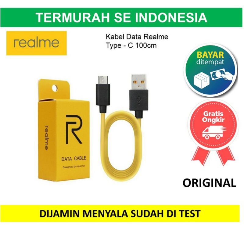 KABEL DATA REALME USB MICRO TIPE C FAST CHARGING 100M SUPORT SEMUA HP