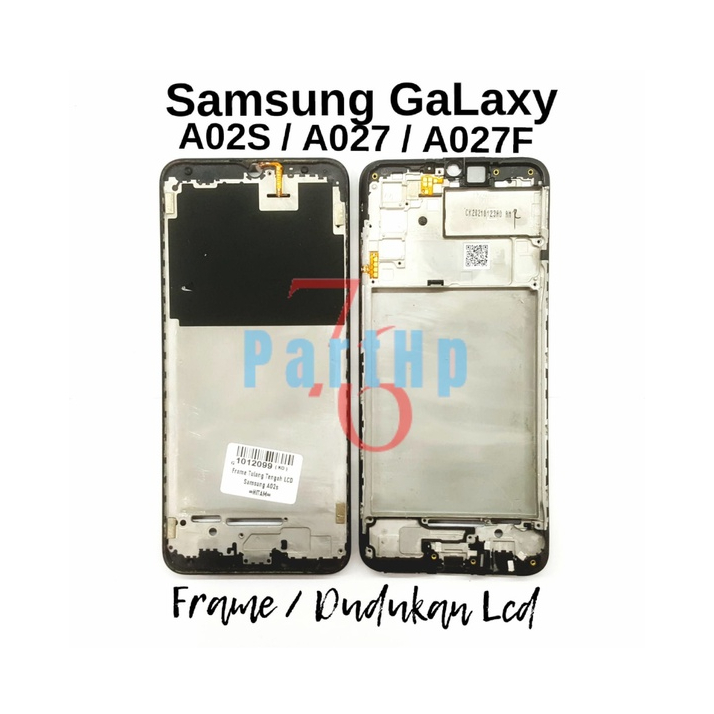 Middle Frame Dudukan Lcd &amp; Mesin Samsung Galaxy A02S / A027 / A027F - Hitam