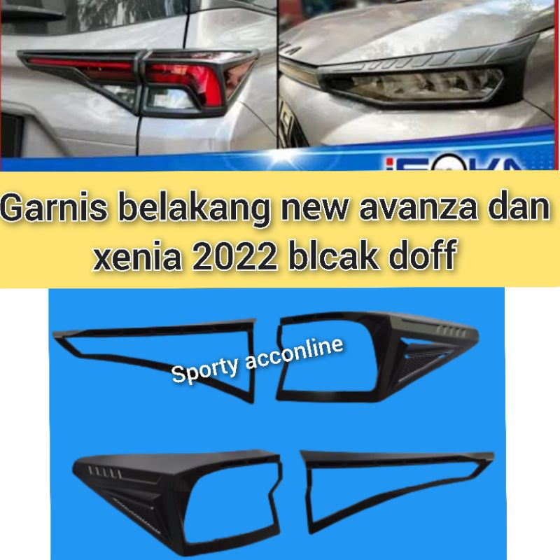 garnis lampu belakang new avanza dan xenia 2022 black doff