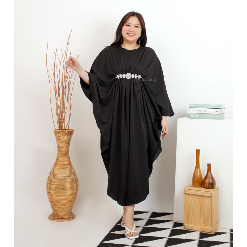 Keanu Diamon Kaftan | Kaftan Cantik Polos Mewah Premium allsize kembaran dress panjang