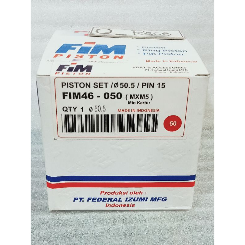 Piston kit Mio sporty Smile old karbu FIM std - os 200 fim46