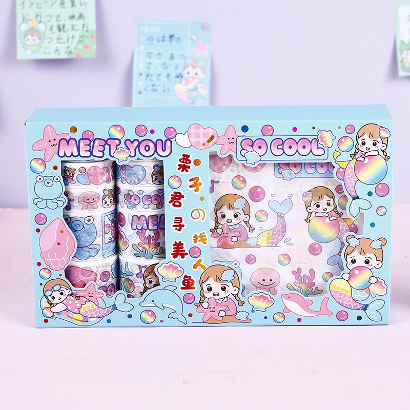 

Stiker Set Box Premium Karakter Lucu + ROll Sticker 10 x10/ 1 set stiker Karakter Lucu Cute Berbagai Varian Karakter