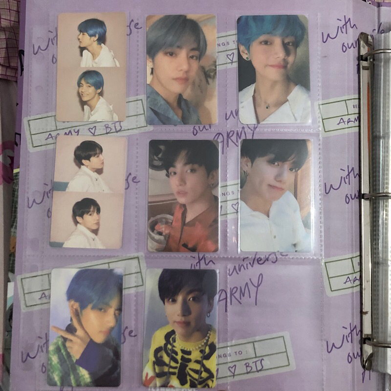 Photocard Persona 1 2 3 4 Taehyung Jungkook