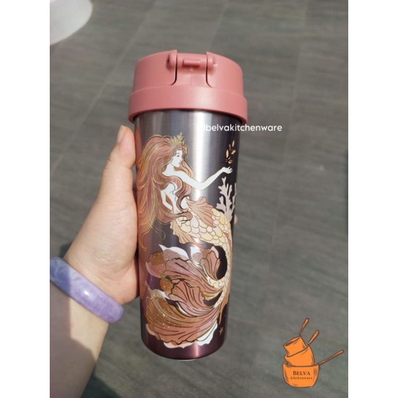Starbucks mermaid anniversary pink ombre stainless steel grande tumbler import original 100%