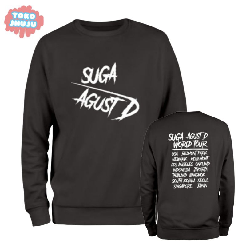 Sweater Suga Agus D World Tour Sablon Depan Belakang