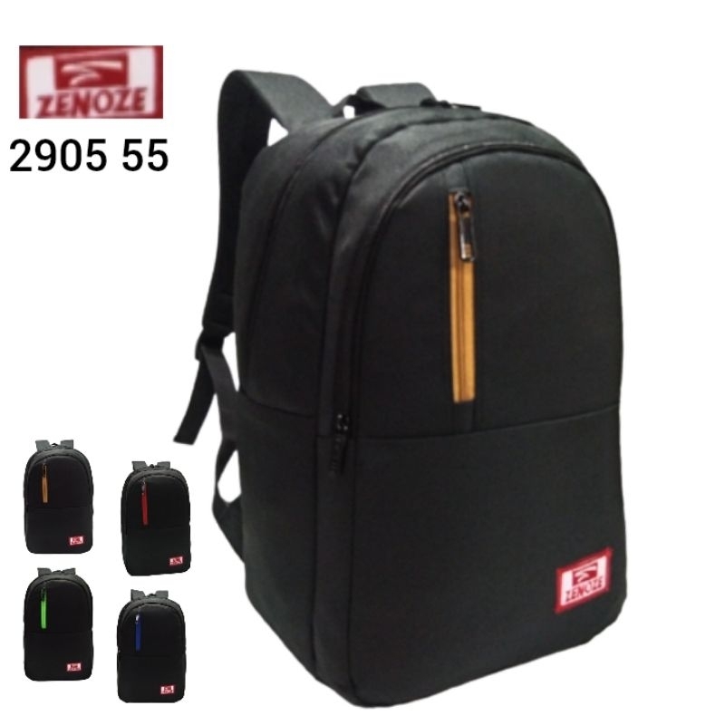 Tas Ransel Sekolah ZENOZE 290555/Backpack ZENOZE Hitam Multi