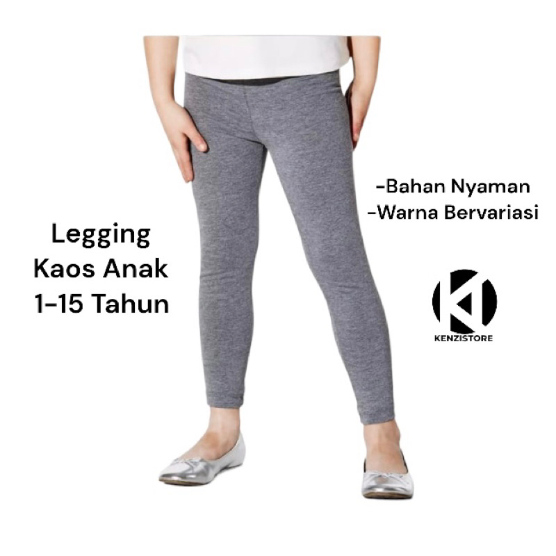 Legging Anak Rayon Kaos Premium Polos 1-15thn