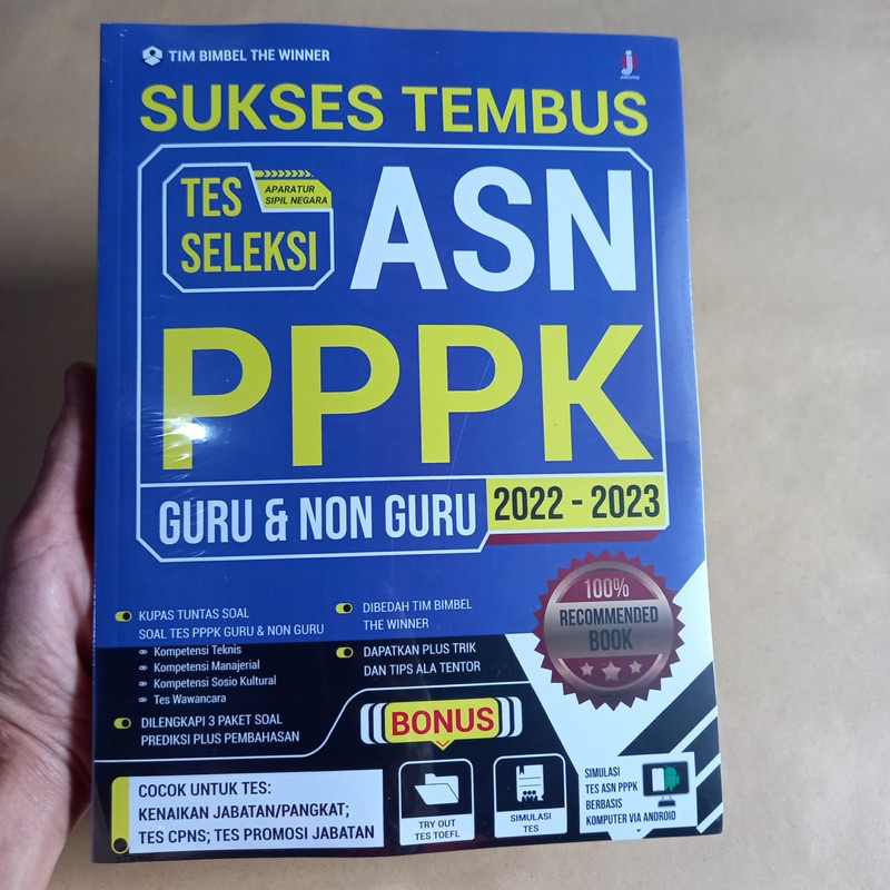 BUKU SUKSES TEMBUS TES SELEKSI ASN PPPK GURU DAN NON GURU ORIGINAL FREE BUBBLE WRAP