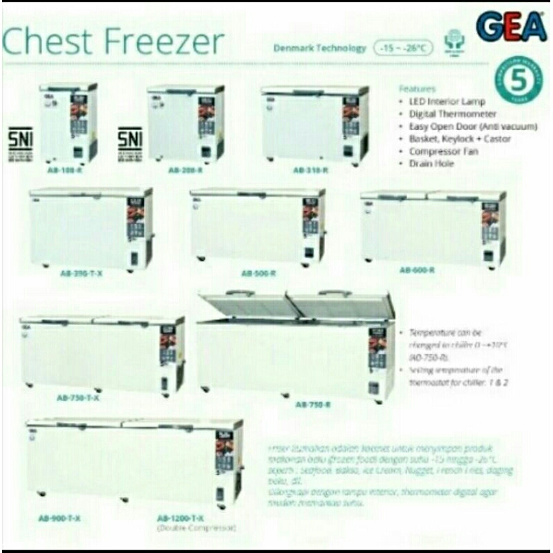 CHEST FREEZER GEA/KULKAS FREEZER 2 PINTU