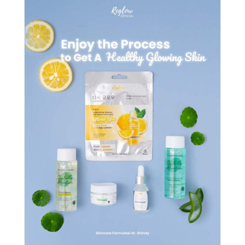 Paket Skincare Reglow Glowing Skin Treatment Centella Tiktok Viral