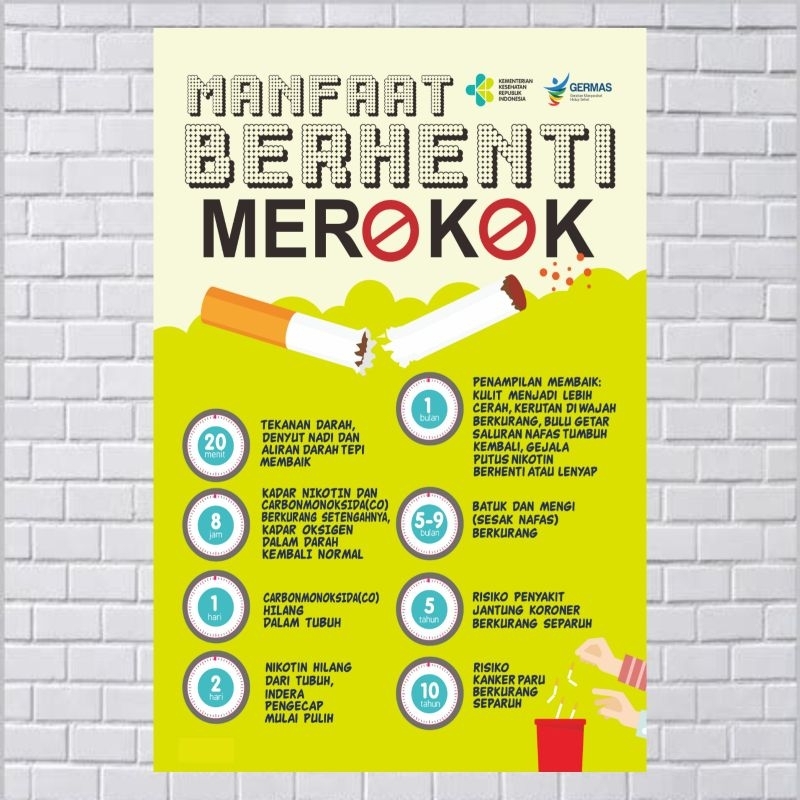 

Poster Kesehatan Tentang Manfaat Berhenti Merokok