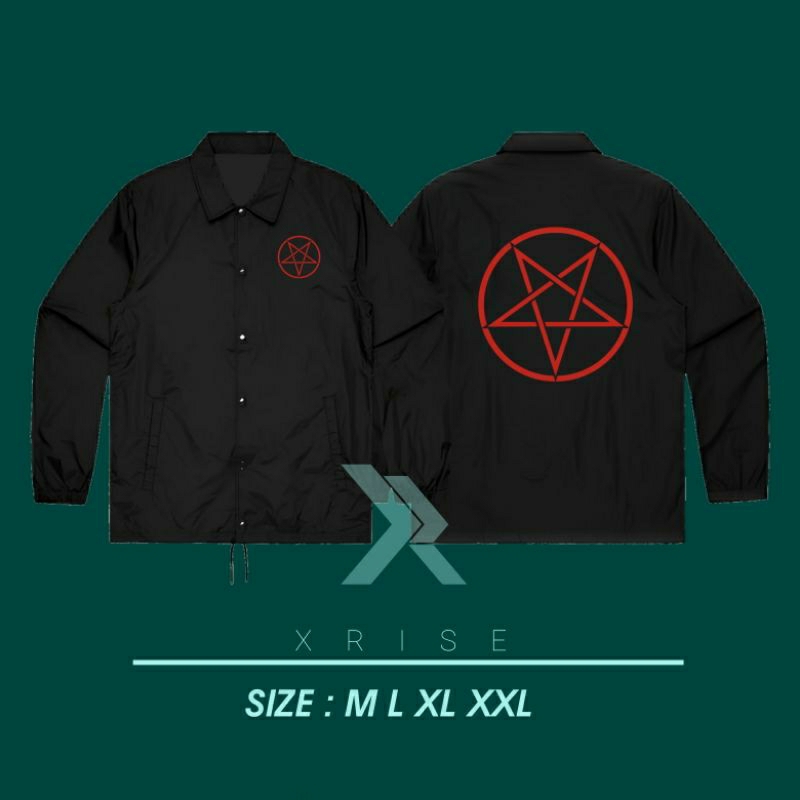 JAKET COACH WINDBREAKER SATANIC MERAH