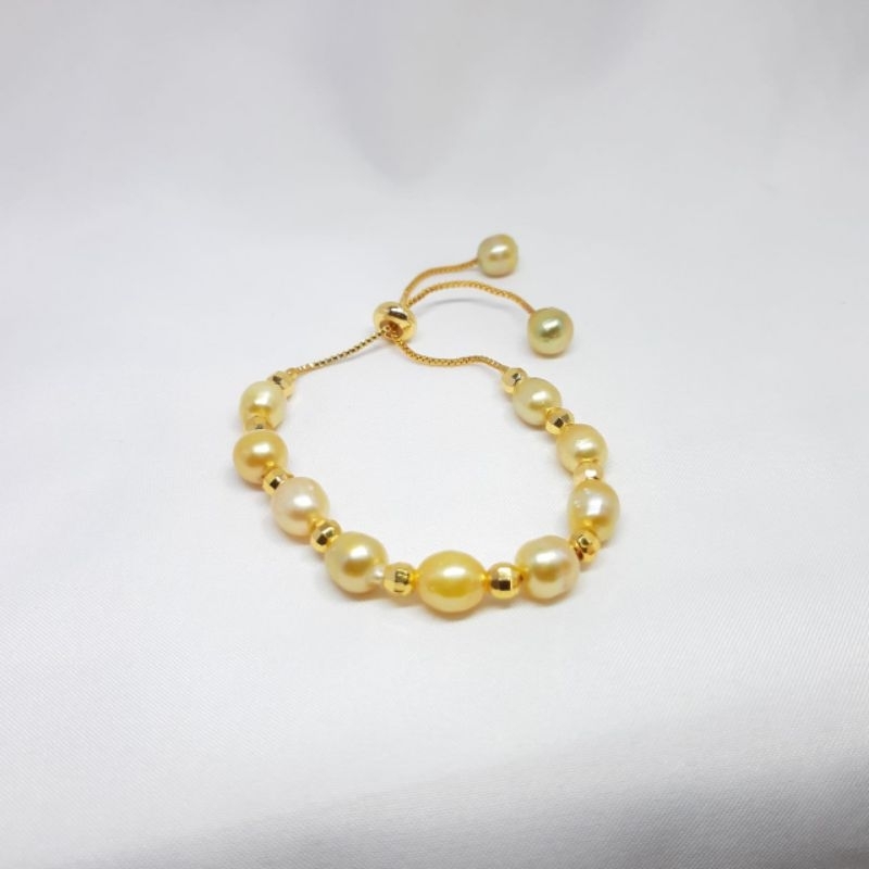 Gelang mutiara air laut gold