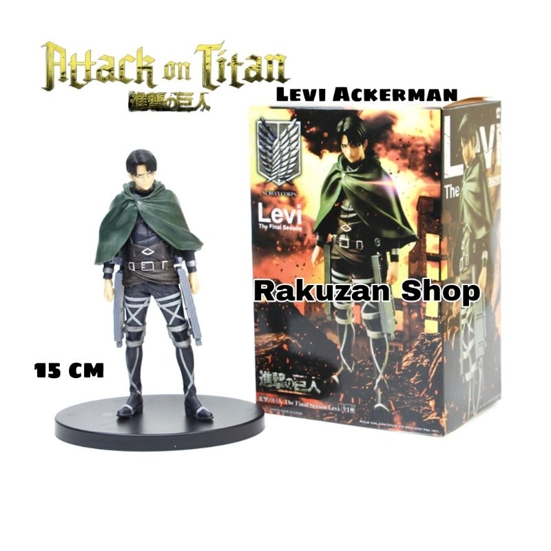 Levi Ackerman Action figure Attack on Titan miniatur pajangan Shingeki no Kyojin Levi