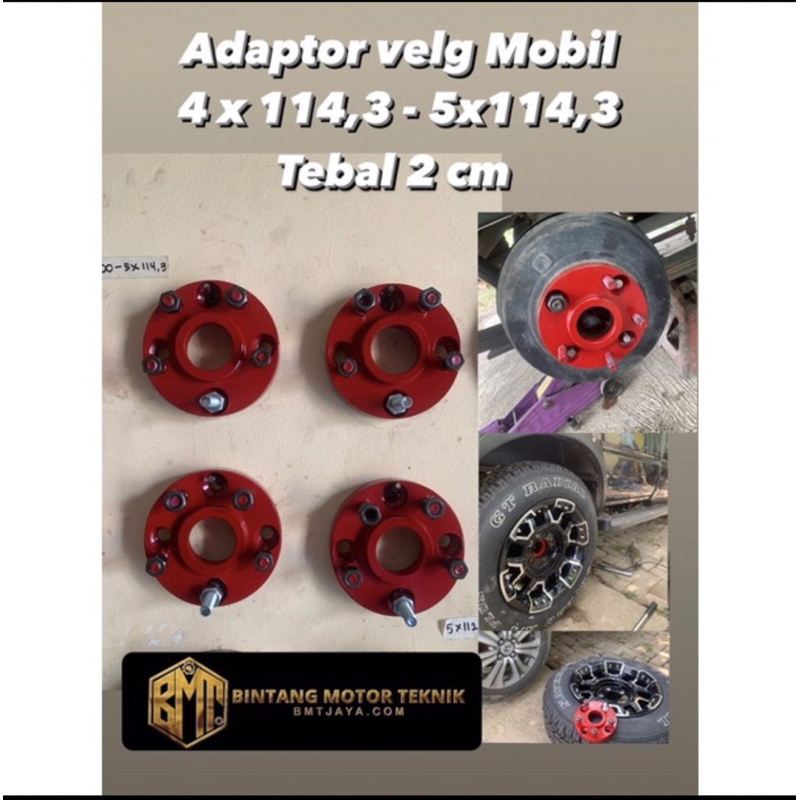 Adaptor 4x114,3 ke 5x114,3 Kijang ke Innova