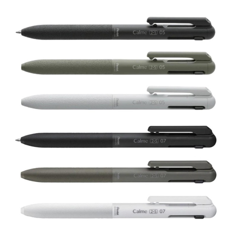 

Pentel Calme 2+S Multi Monochromatic Silent Ballpoint Ink Pen 0.5mm 0.7mm Noise Reduced Multifunction Pen