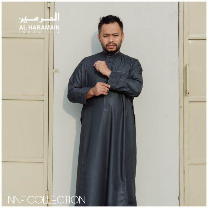 (BISA COD) Jubah Al Haramain, Gamis Pria Haramain Woll 61 Non Manset