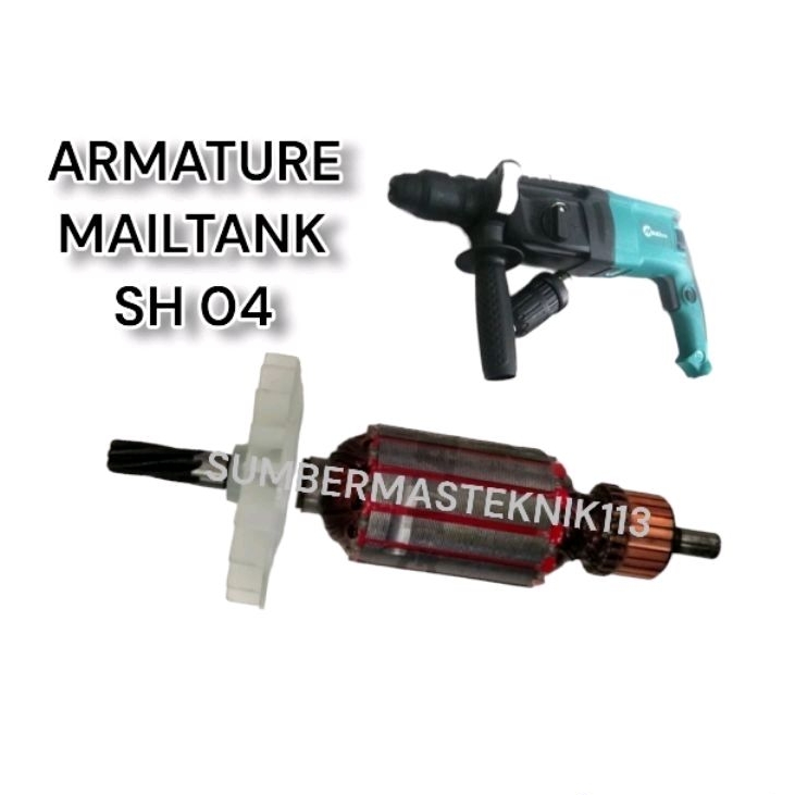 ARMATURE MAILTANK SH 04 ANGKER MESIN ROTARY HAMMER MAILTANK SH04