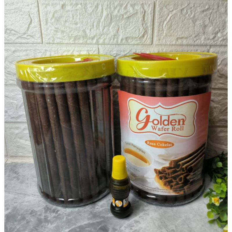 

wafer roll jumbo golden rasa coklat