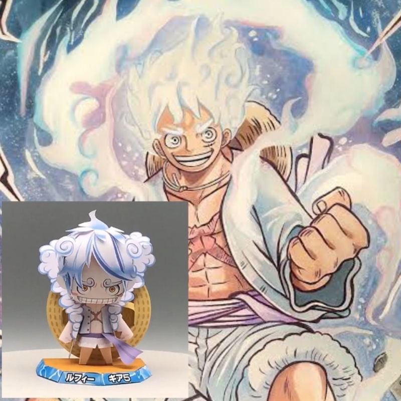 Luffy gear 5  One Piece DIY Papercraft Anime  Action Figure pajangan bukan funko lego