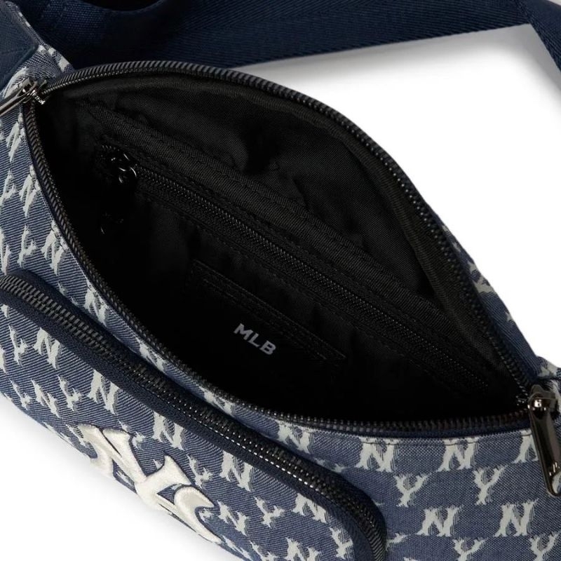 7.7 SALE | MLB MONOGRAM HIP SACK WAIST BAG NEW YORK YANKEES INCLUDE PAPERBAG