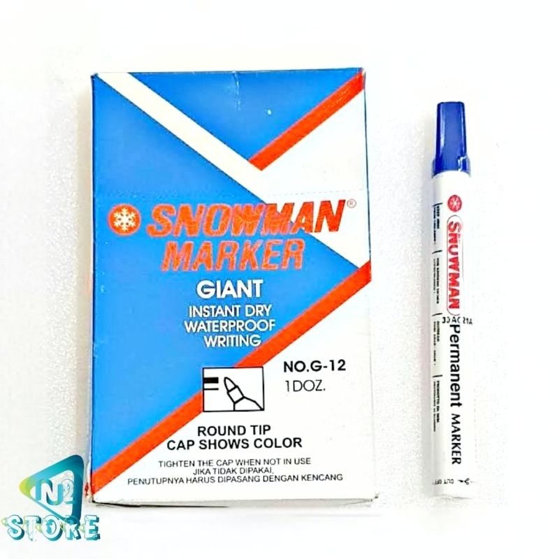

Spidol Snowman Permanent Marker warna - Biru