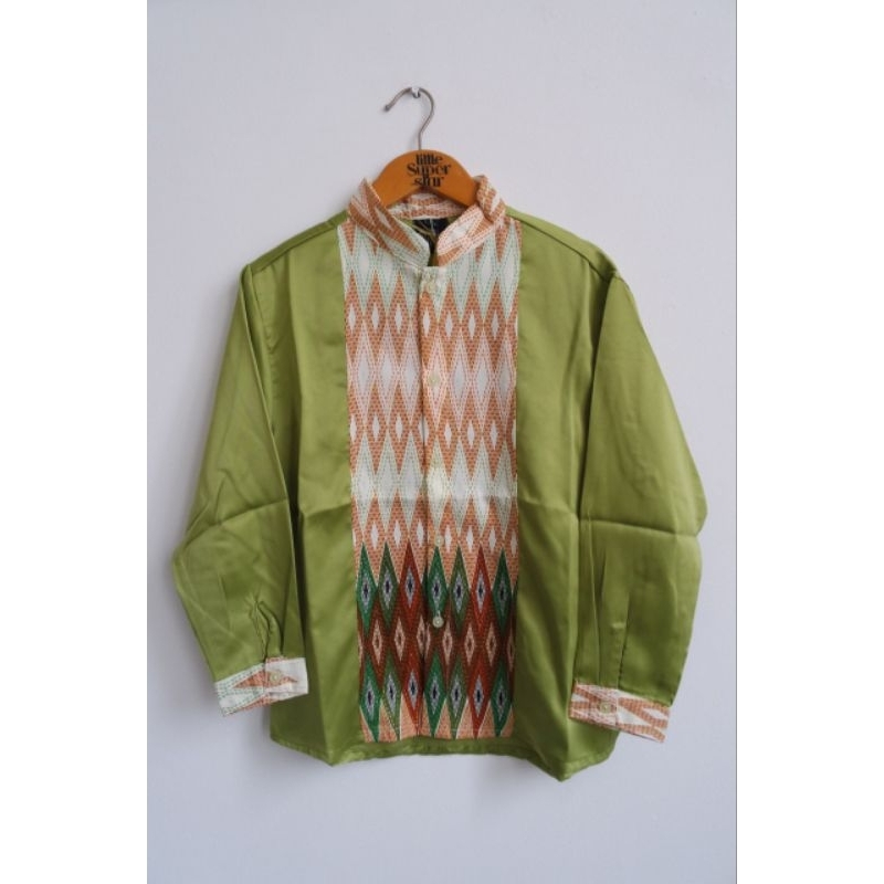 Koko Batik Garis 2Tone / Baju Koko Anak / Baju Batik Anak / Batik Garis / Baju Koko Premium / Koko A