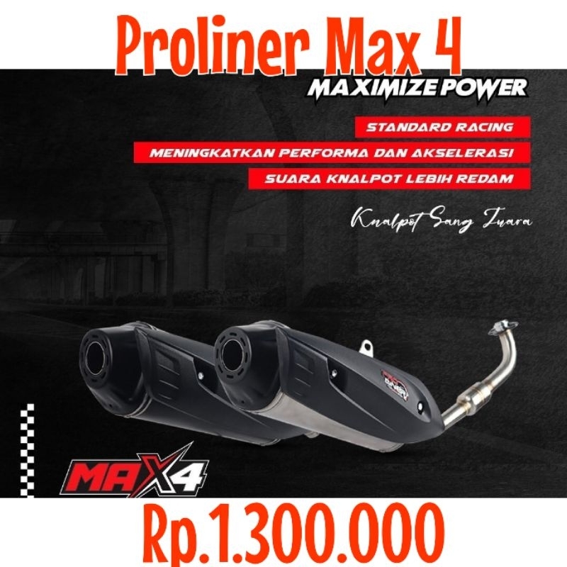 Knalpot Proliner Max 4 Nmax New Aerox New