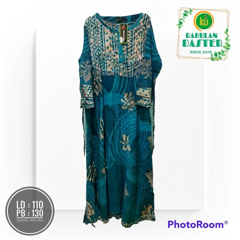 Daster Kencana Ungu Gamis Lengan Panjang Motif Bunga - Jumbo