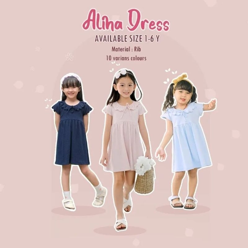 DRESS ALINA RIB KERAH CURLY(BRP556)